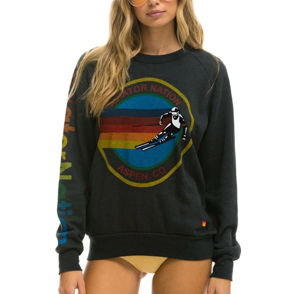 Aviator Nation Tops - Aviator Nation Aspen Ski Crewneck